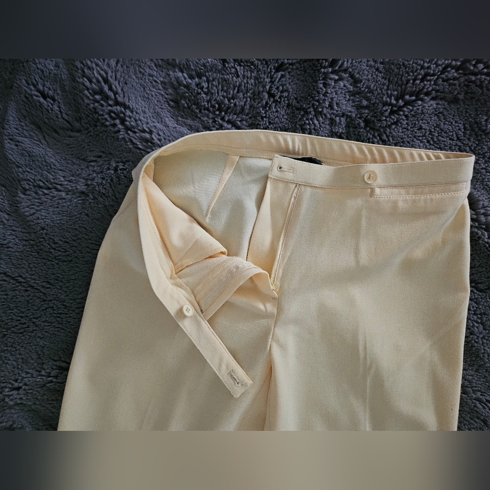 Focus 2000 Vintage Butter Yellow Straight Leg Dress Pants Womens 6 - Picture 3 of 12
